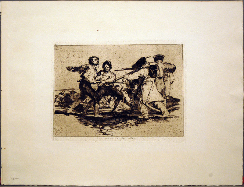 "Con razón ou sen ela", da serie "Os desastres da Guerra". Francisco de Goya