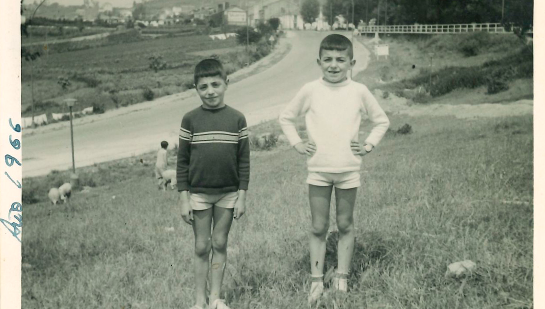 "Recuerdo y vista", campo da Pastoriza, 1966. Foto cortesía de José Luis Fernández
