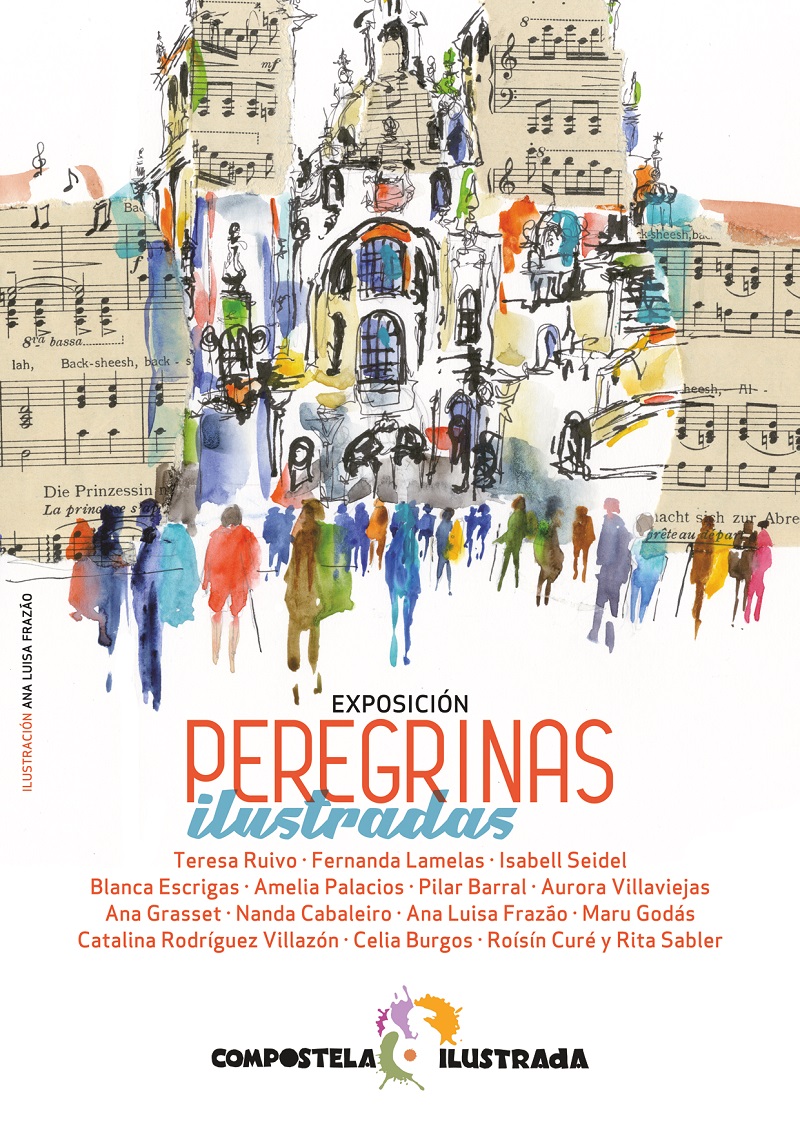 Cartel da exposición Peregrinas ilustradas