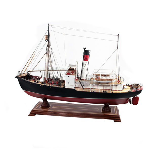 Scale model of a whaler ship