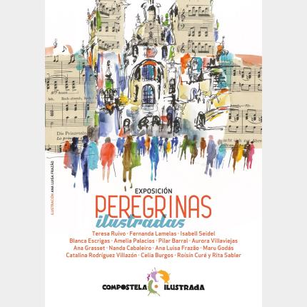 Cartel da exposición Peregrinas ilustradas