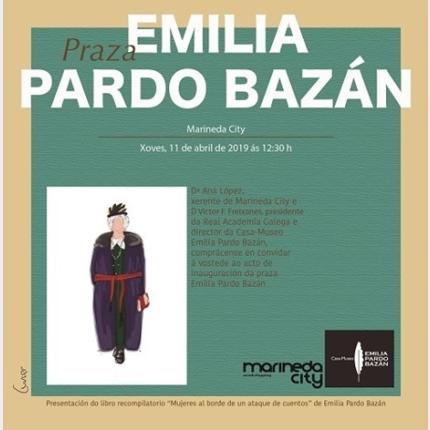 Cartel da inauguración da praza