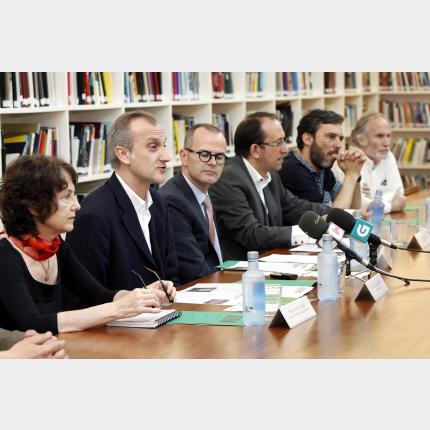 Xesús Vázquez Abad na presentación das novas exposicións do CGAC 