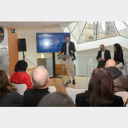 El conselleiro de Cultura, Lengua y Juventud en el acto de presentación de la programación de los museos